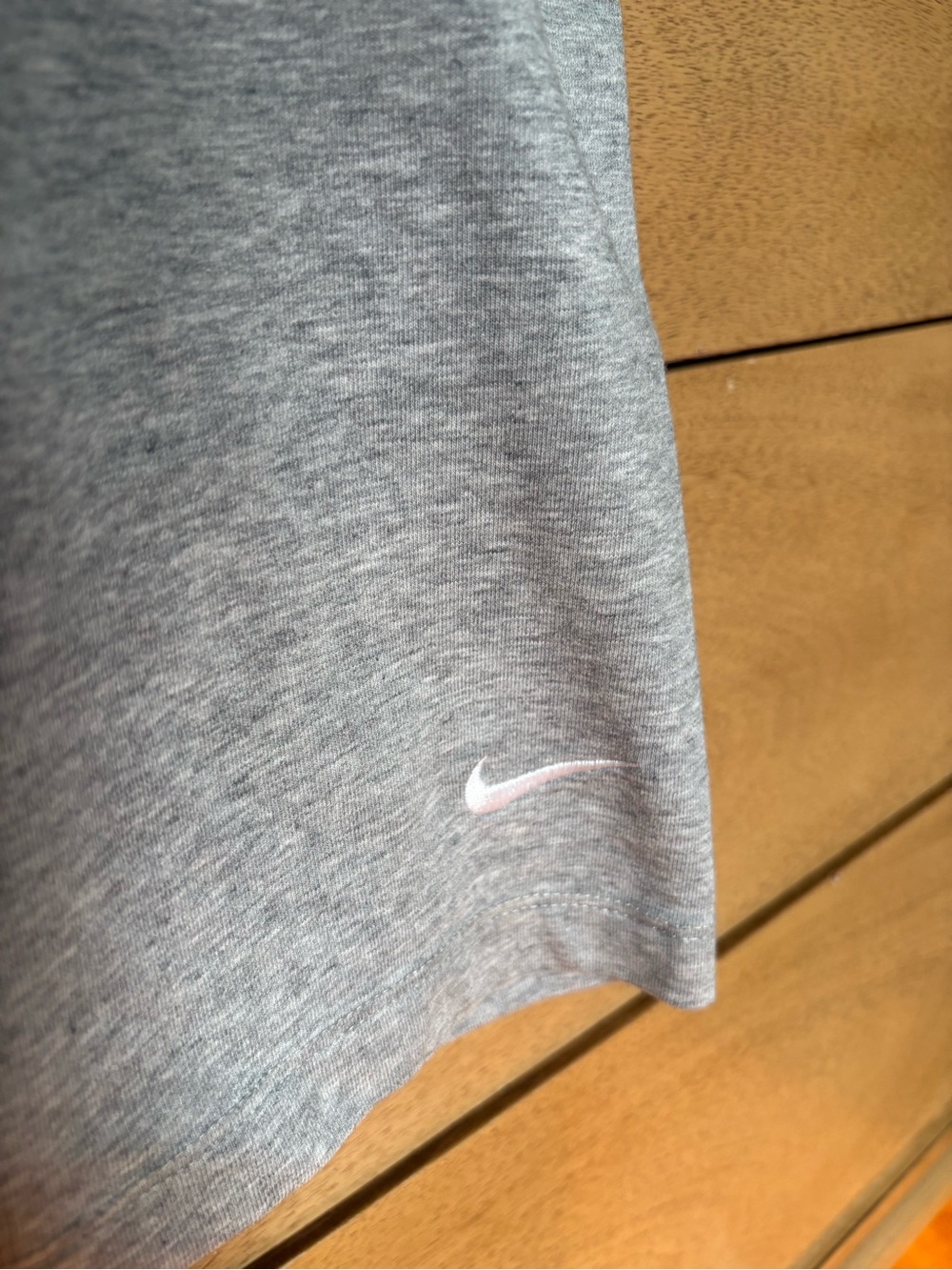 Nike Heather Gray Biker Shorts with white Swoosh